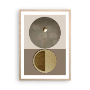 Poster in cornice rovere chiaro - Equilibrio perfetto - 50x70 cm