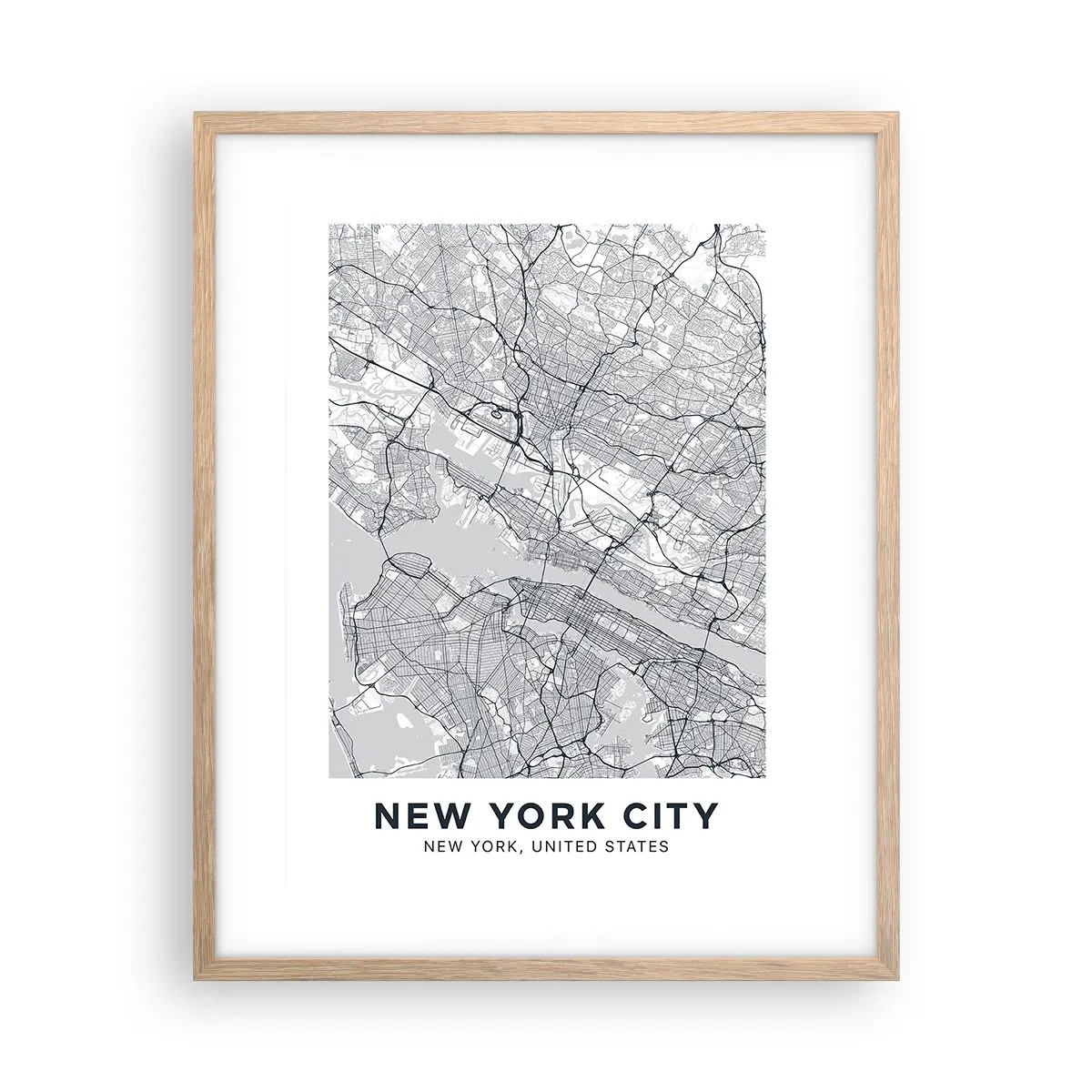 Poster in cornice rovere chiaro - Anatomia della metropoli - 40x50 cm