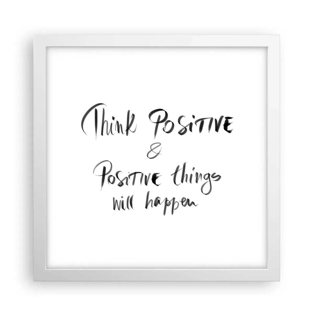 Poster in cornice bianca - Come vivere? - 30x30 cm