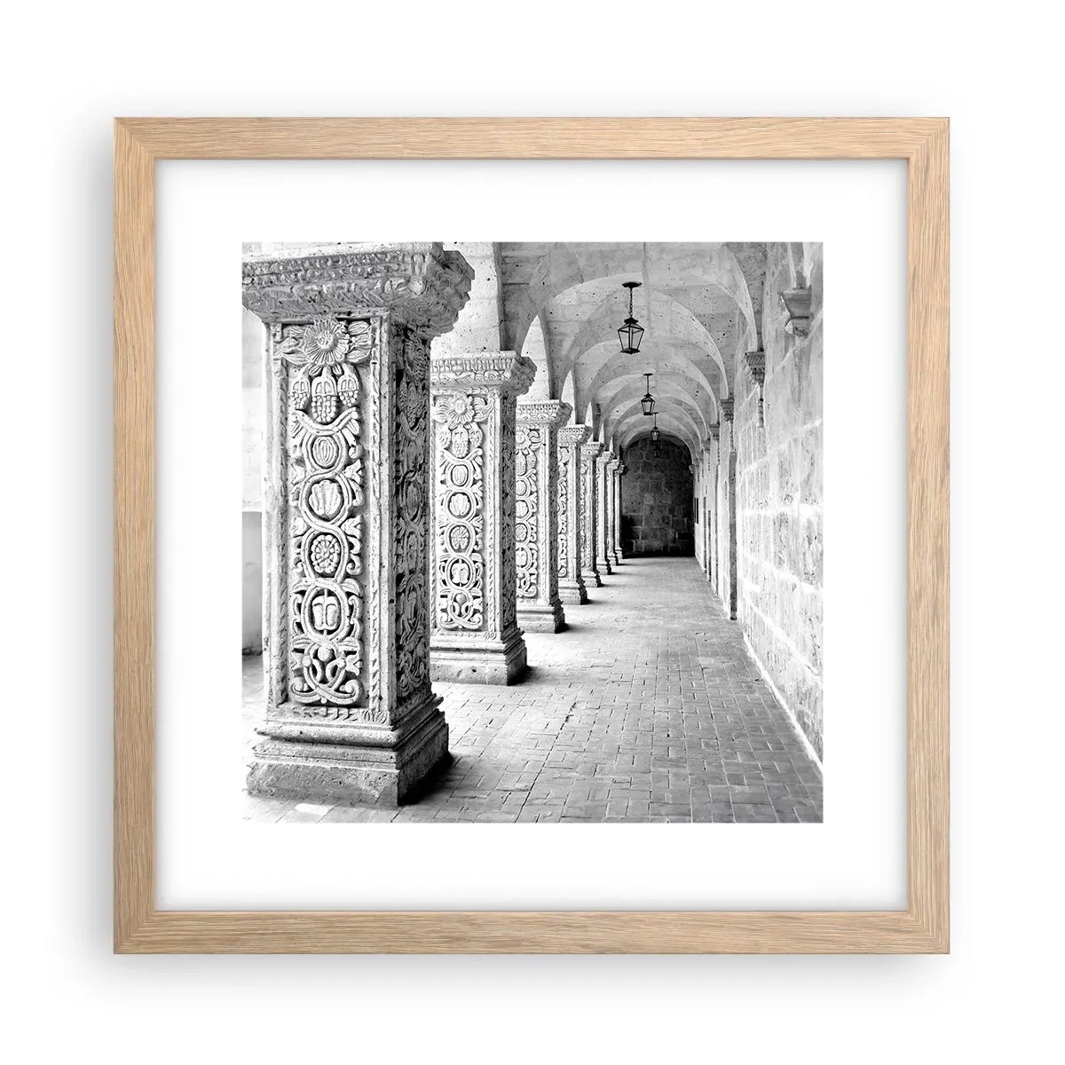 Poster in cornice rovere chiaro - Dove porterà? - 30x30 cm