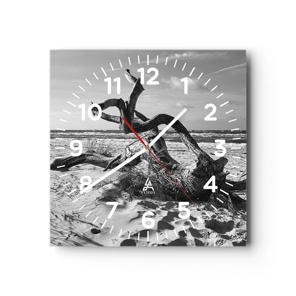 Orologio da parete - Orologio in Vetro - Scolpito dal mare - 30x30 cm