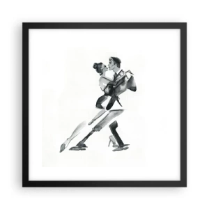 Poster in cornice nera - In un unico ritmo - 40x40 cm