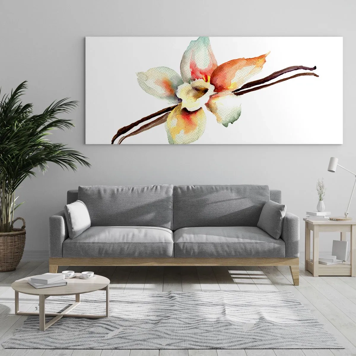 Quadro su vetro - Dolcezza versata con la vernice - 90x30 cm