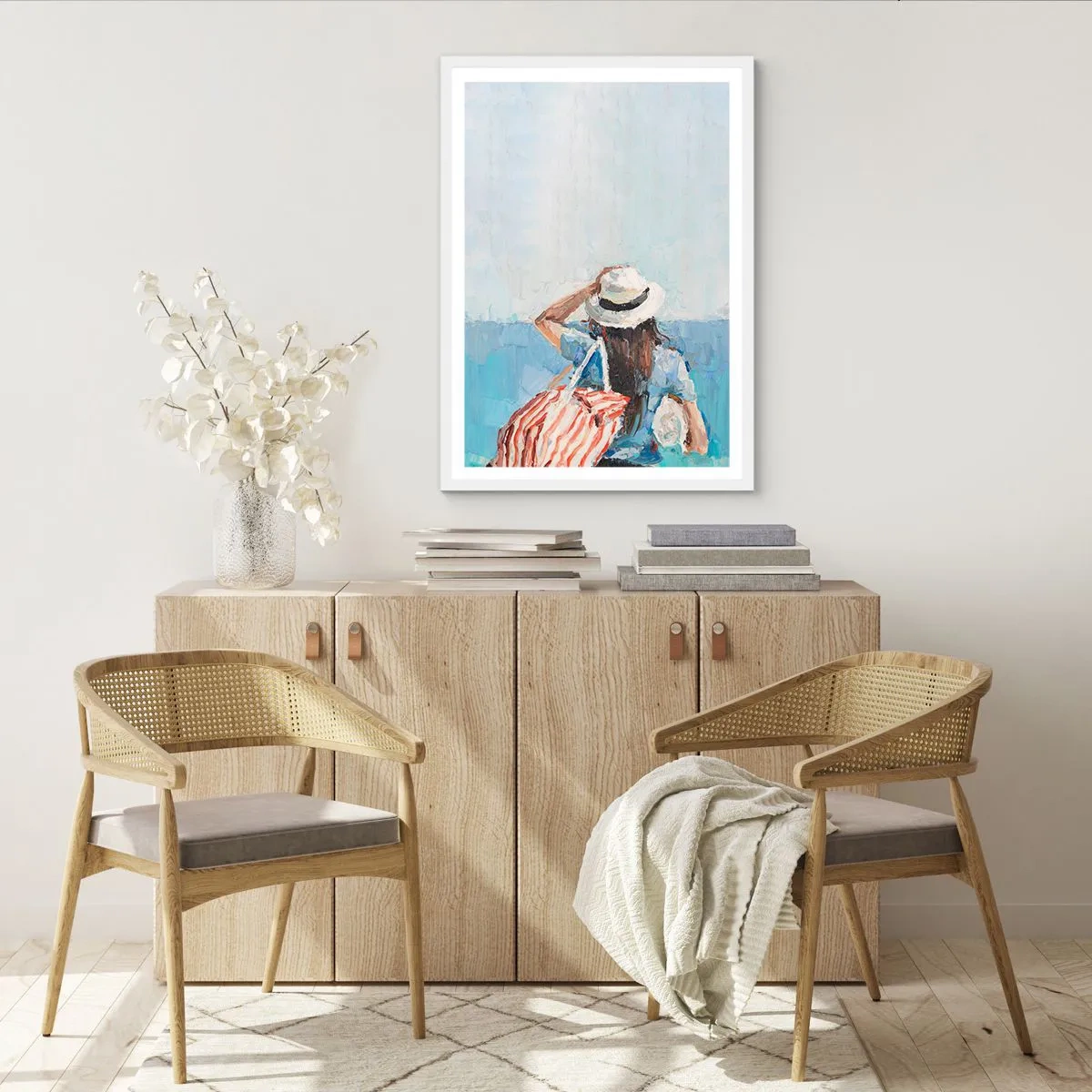 Poster in cornice bianca - Benvenuti in vacanza - 40x50 cm