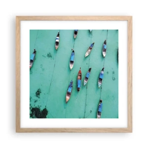 Poster in cornice rovere chiaro - In gioiosa attesa - 40x40 cm