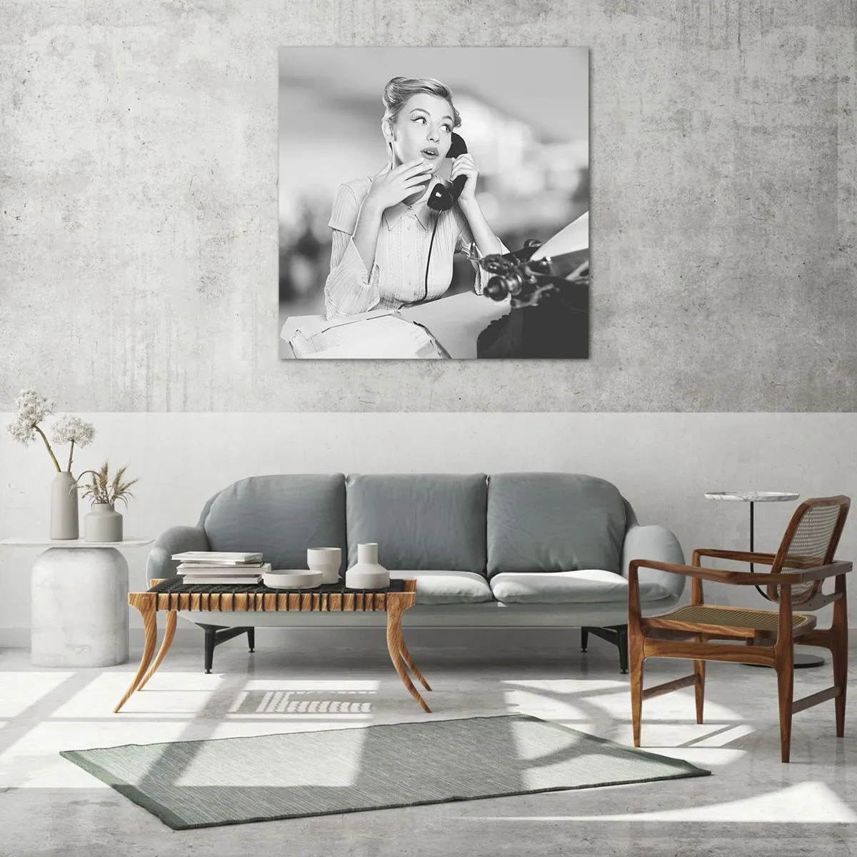 Quadro su vetro - Salve, qui gli anni '50 - 30x30 cm