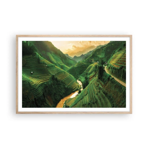 Poster in cornice rovere chiaro - Valle del Vietnam - 91x61 cm