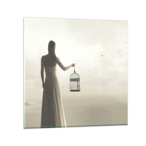 Quadro su vetro - Sii libera - 30x30 cm