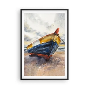 Poster in cornice nera - Riposo sulla riva - 61x91 cm