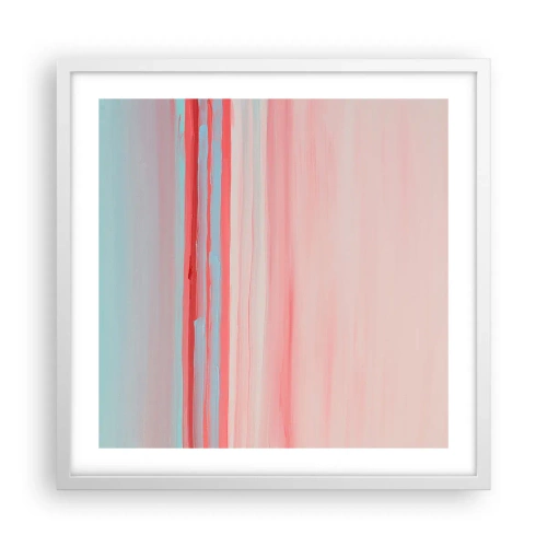 Poster in cornice bianca - Astrazione all'alba - 50x50 cm