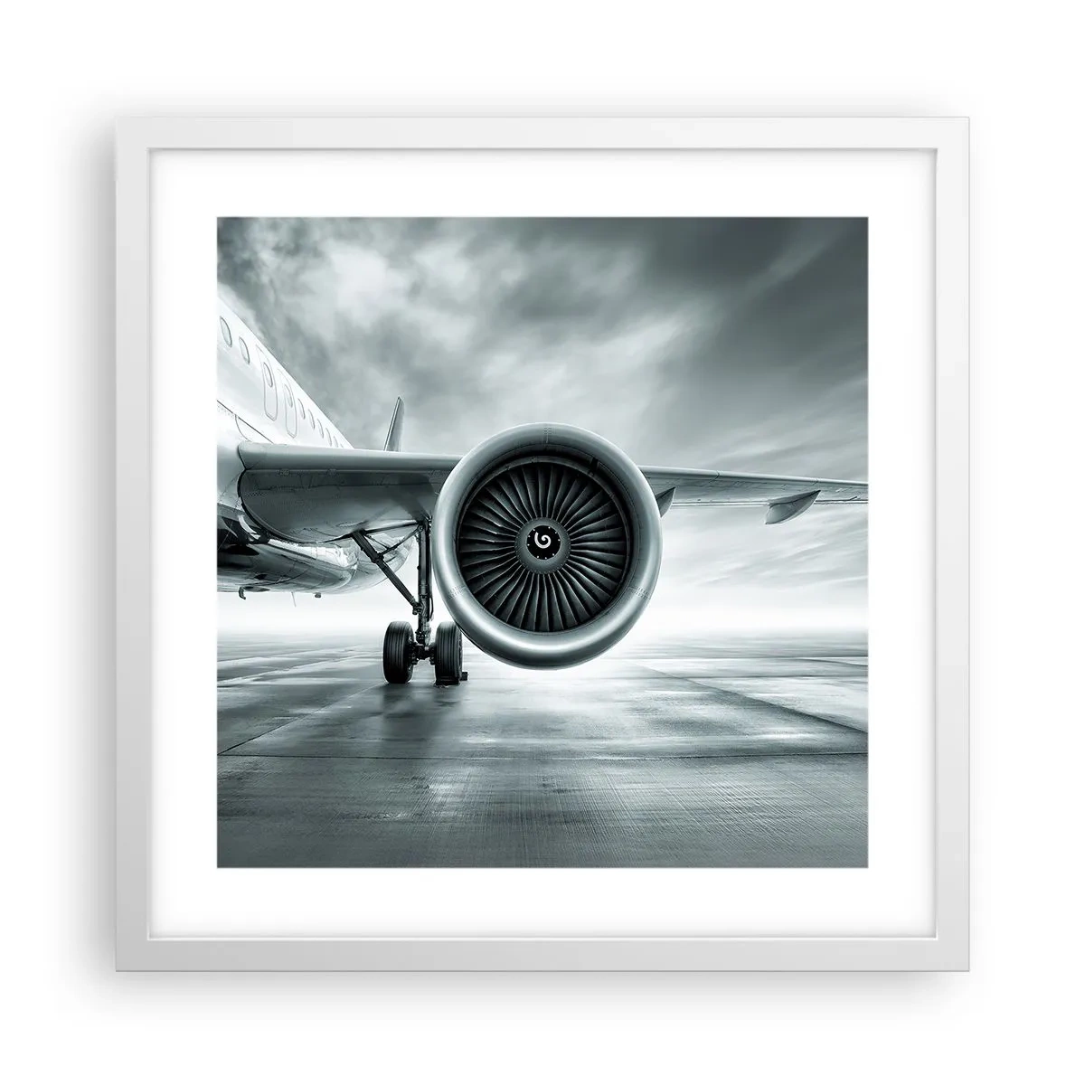 Poster in cornice bianca - C'è la forza! - 40x40 cm