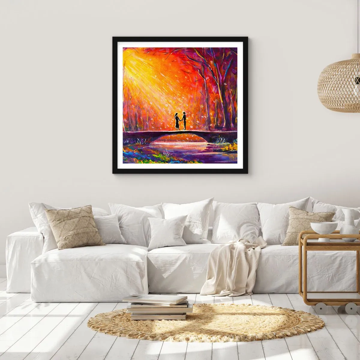 Poster in cornice nera - Anche il cielo li ama - 60x60 cm