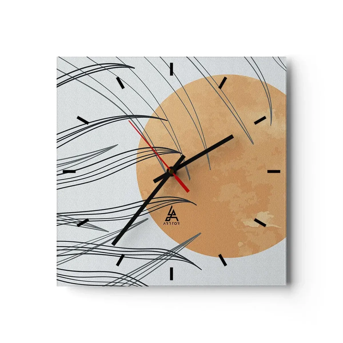 Orologio da parete - Orologio in Vetro - Sempre verso il sole - 40x40 cm