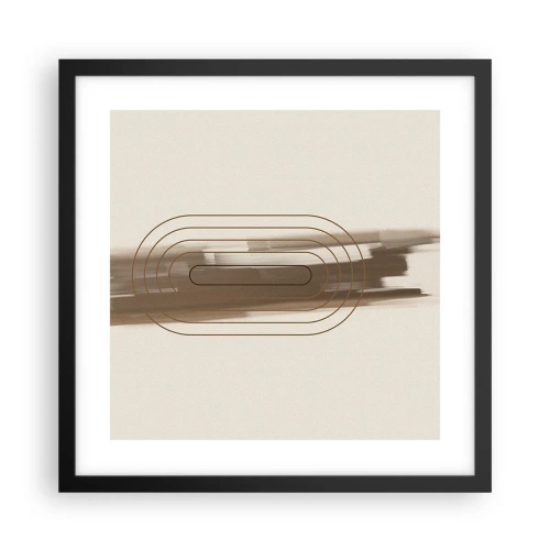 Poster in cornice nera - Un soffio di grigio - 40x40 cm