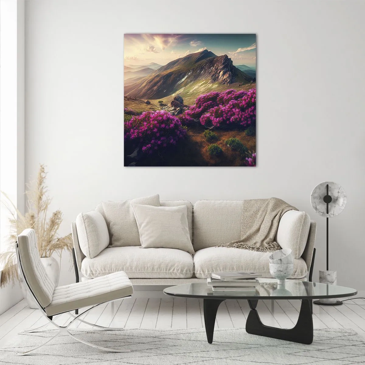 Quadro su vetro - L'estate sui monti - 70x70 cm