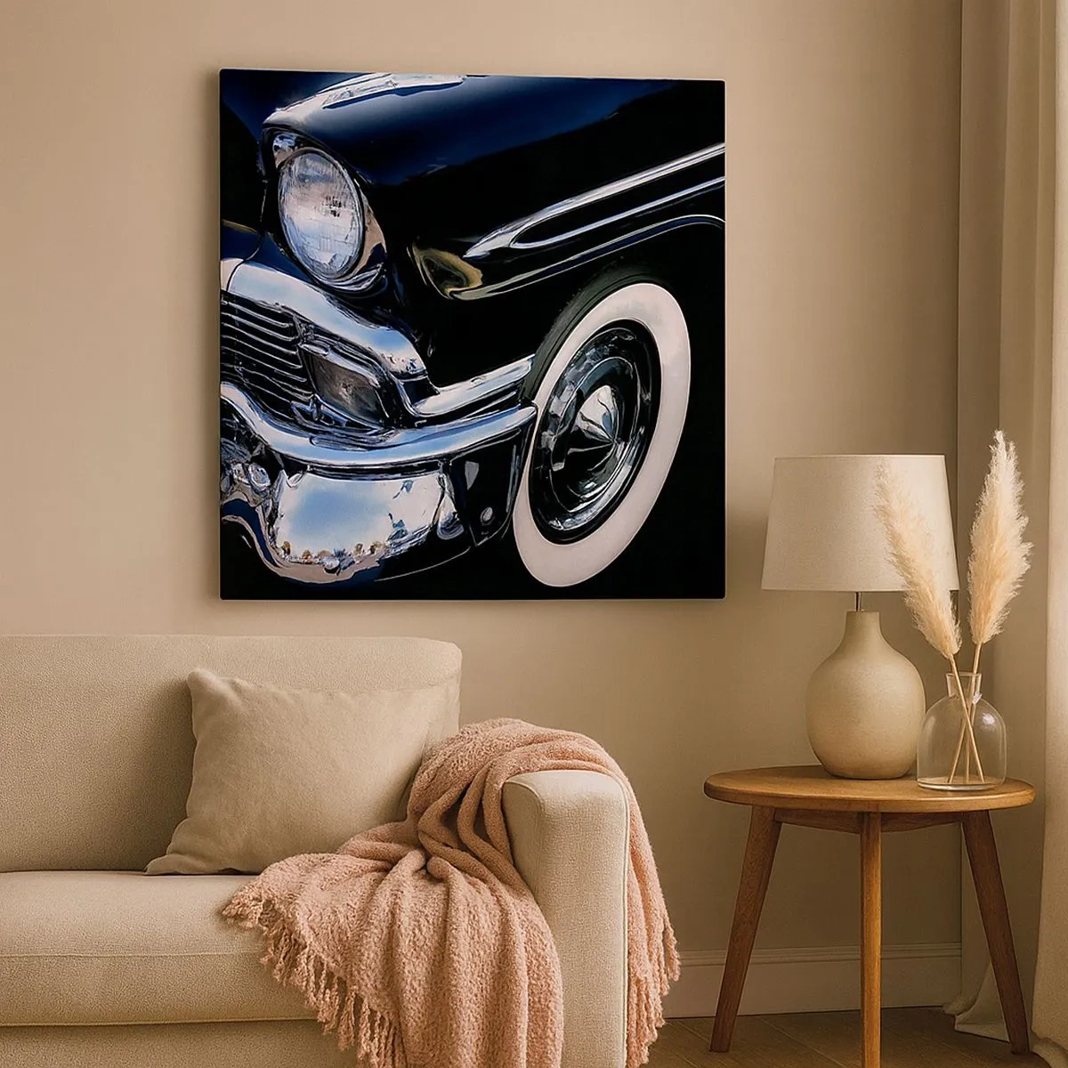 Quadro su tela - Stampe su Tela - Classicità in argento, nero e bianco - 30x30 cm