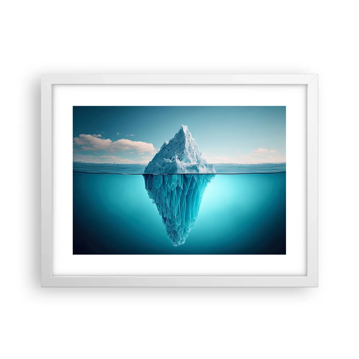 Poster in cornice bianca - Il re del ghiaccio - 40x30 cm