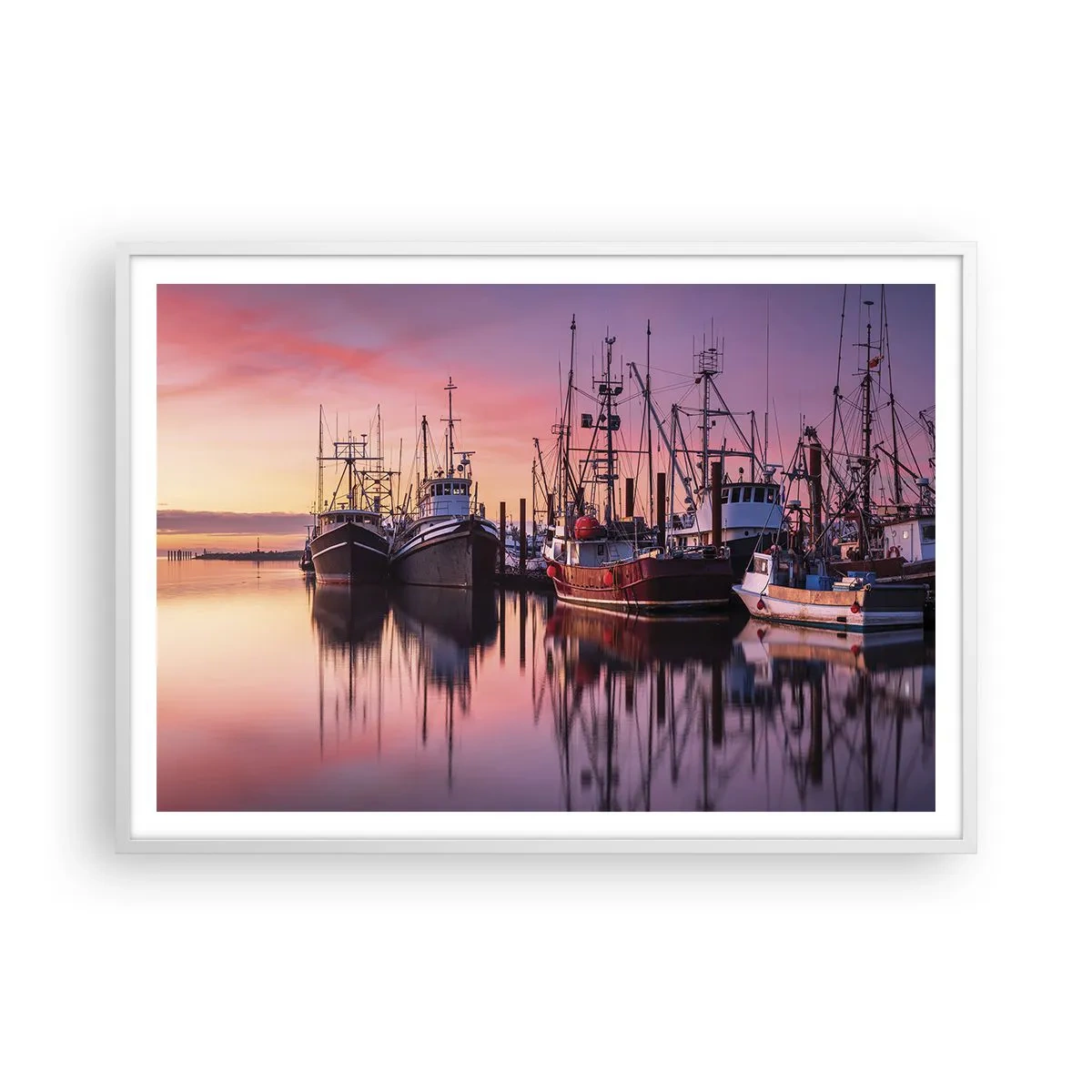 Poster in cornice bianca - Prima del giorno successivo - 100x70 cm