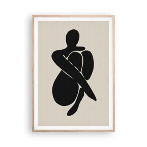 Poster in cornice rovere chiaro - Nelle proprie braccia - 70x100 cm