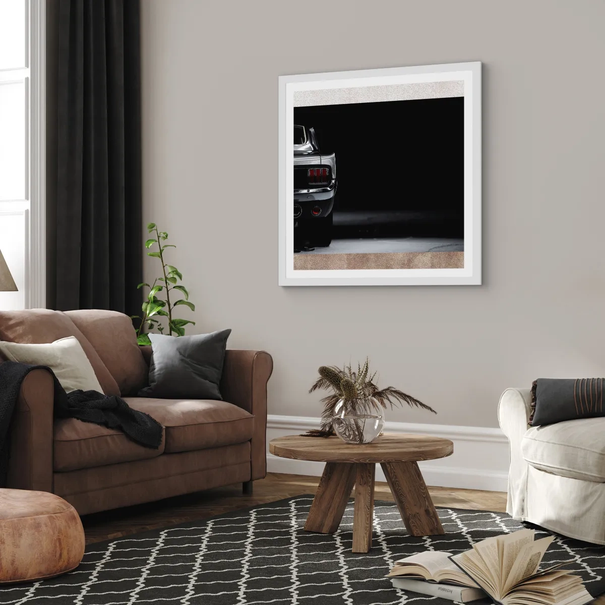 Poster in cornice bianca - Il fascino del classico - 30x30 cm