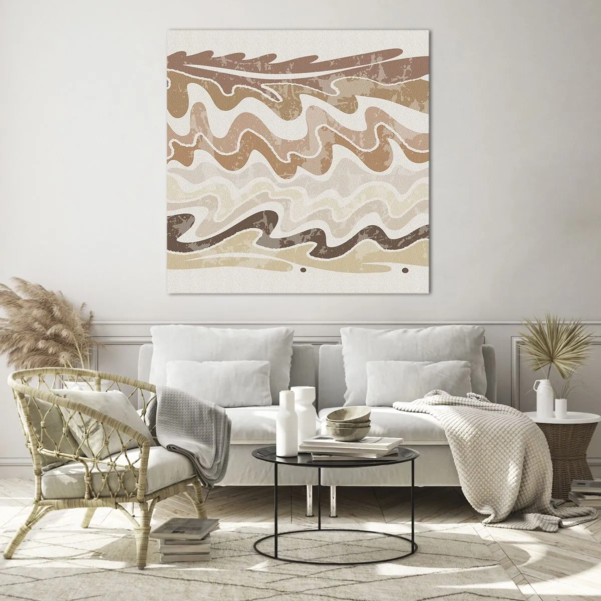 Quadro su vetro - Buona energia - buone emozioni - 60x60 cm