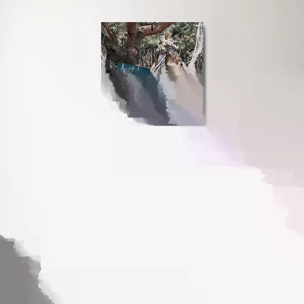 Orologio da parete - Orologio in Vetro - Make love... - 30x30 cm