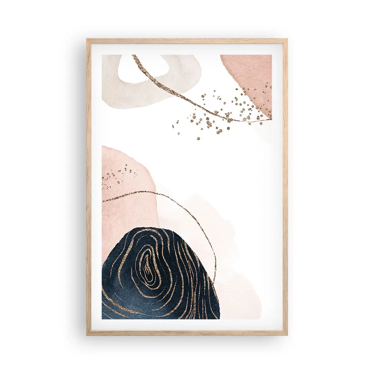 Poster in cornice rovere chiaro - Tutto scorre - 61x91 cm