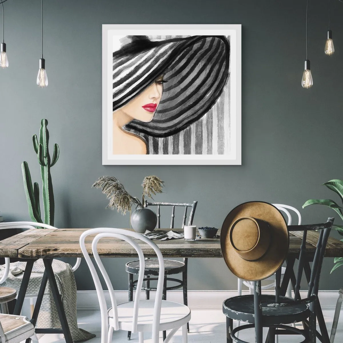 Poster in cornice bianca - Dove trovarti? - 30x30 cm