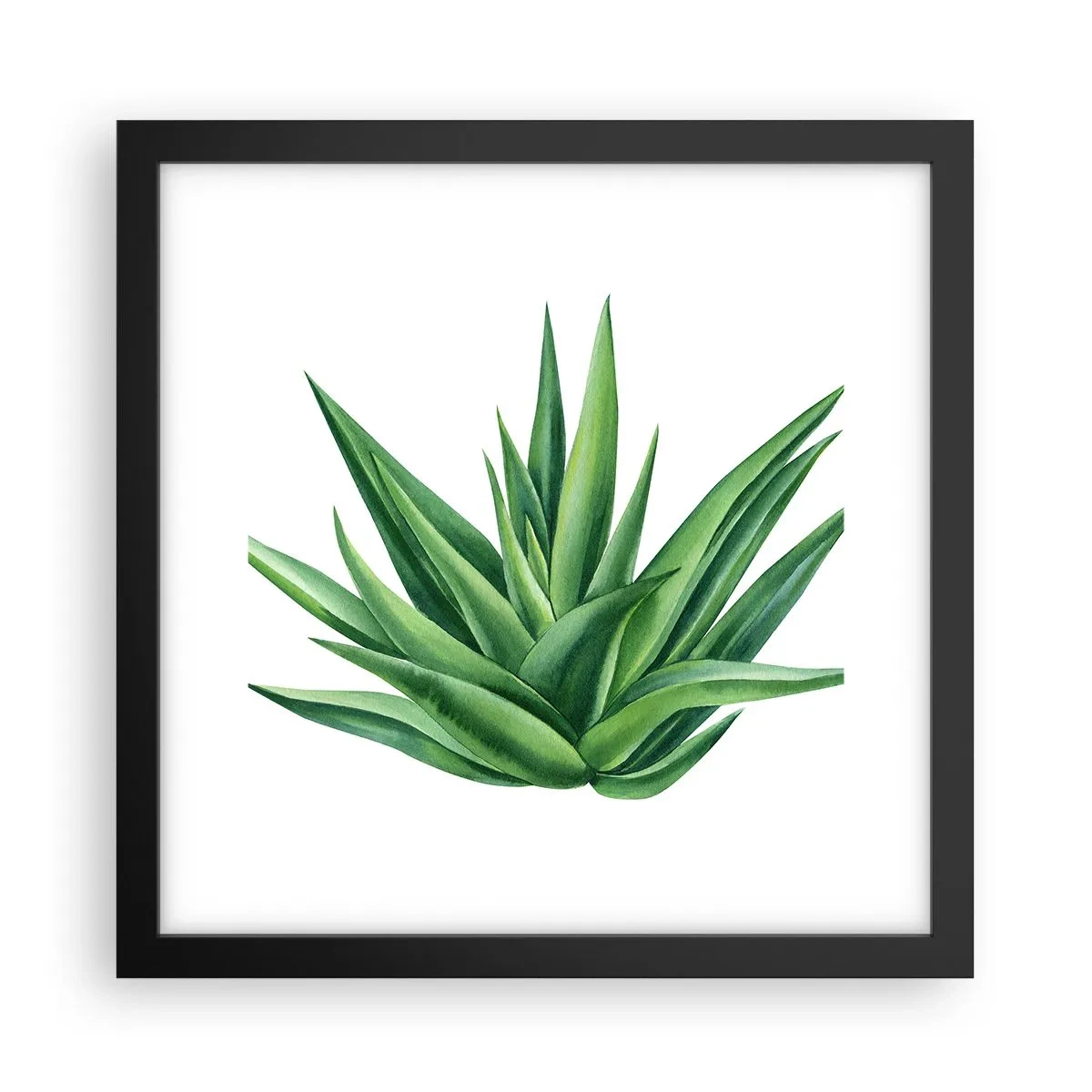 Poster in cornice nera - Verde - forza - vita - 30x30 cm
