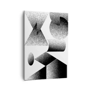 Quadro su tela - Stampe su Tela - Geometria composta da angoli e forme ovali - 50x70cm - Angoli e ovali - Decorazione murale moderna per soggiorno e camera da letto ARTTOR