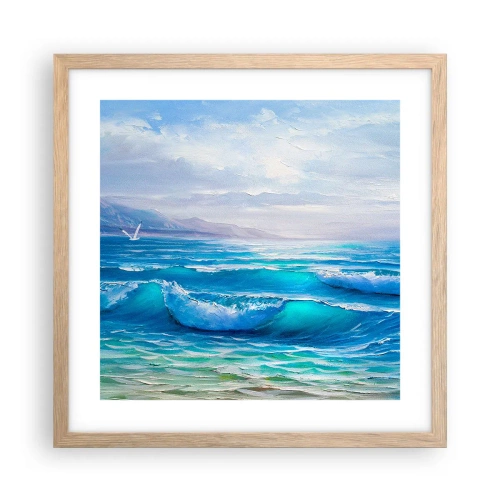 Poster in cornice rovere chiaro - Porta sollievo - 40x40 cm