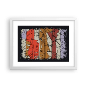 Poster in cornice bianca - Composizione spontanea - 40x30 cm