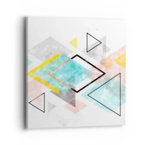 Quadro su tela - Stampe su Tela - Gioco geometrico - 40x40 cm
