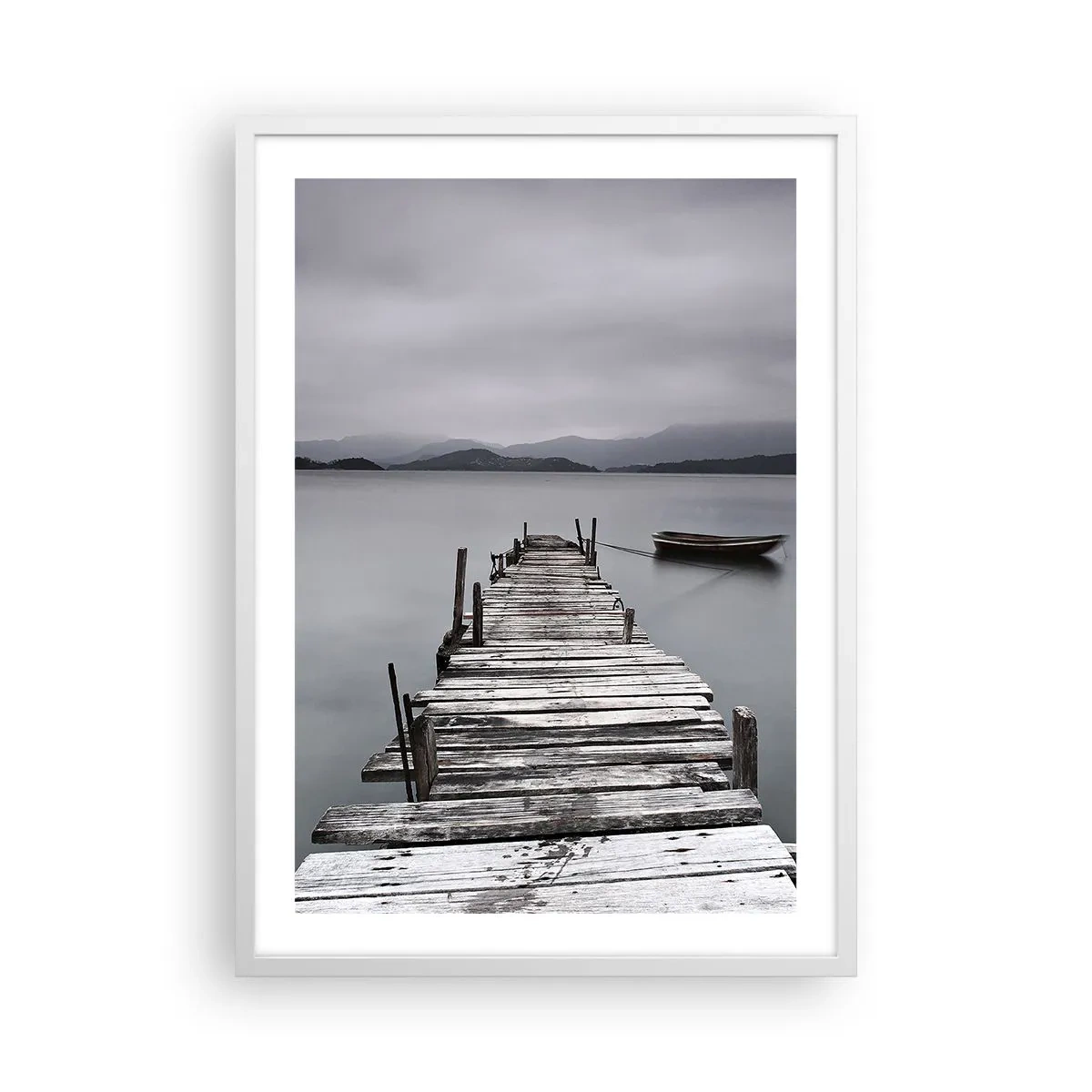 Poster in cornice bianca - Domani puoi partire - 50x70 cm