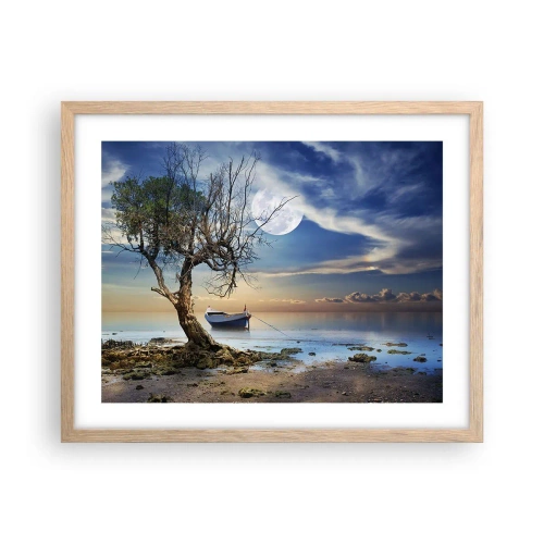 Poster in cornice rovere chiaro - È la fine o l'inizio? - 50x40 cm