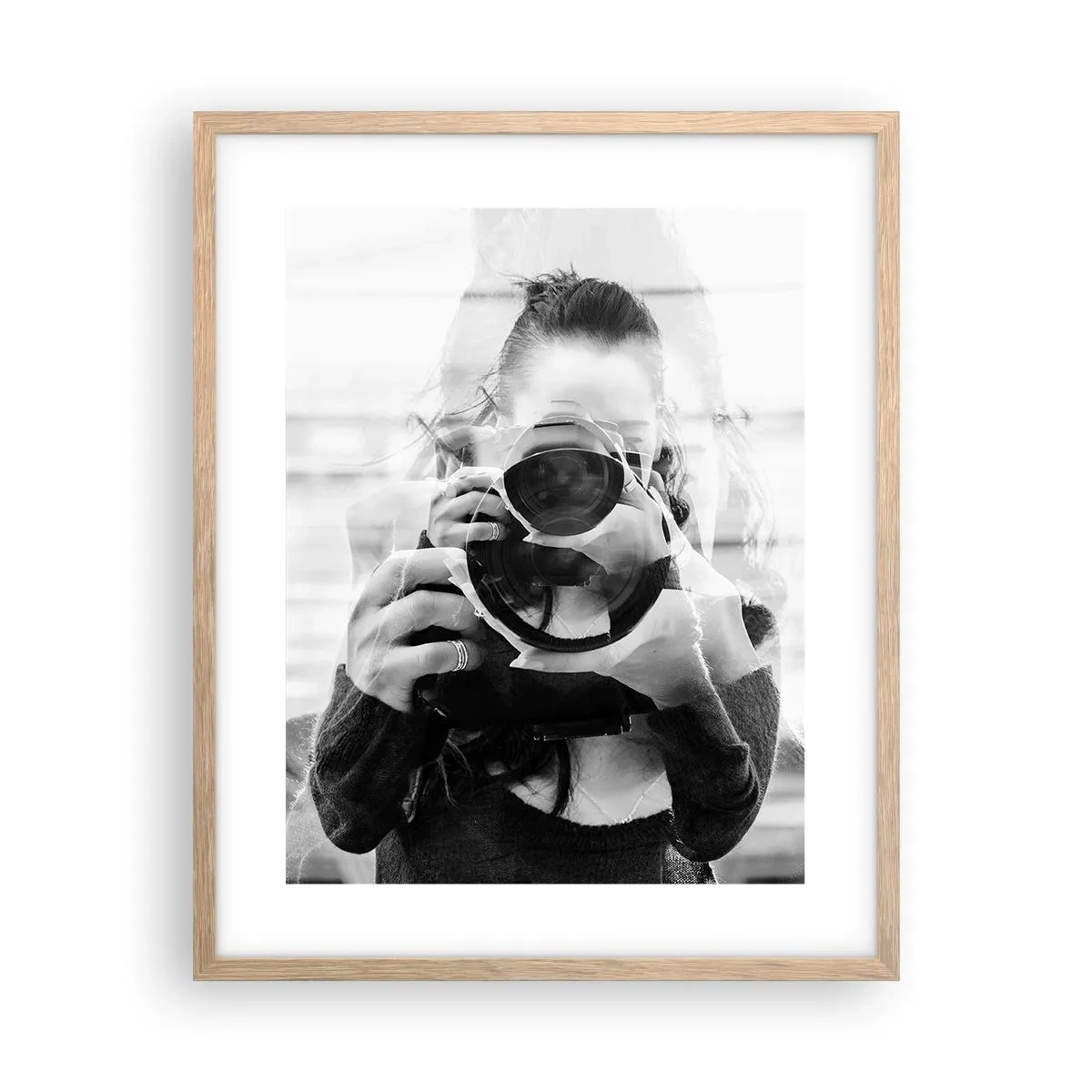 Poster in cornice rovere chiaro - Il creatore e il materiale - 40x50 cm