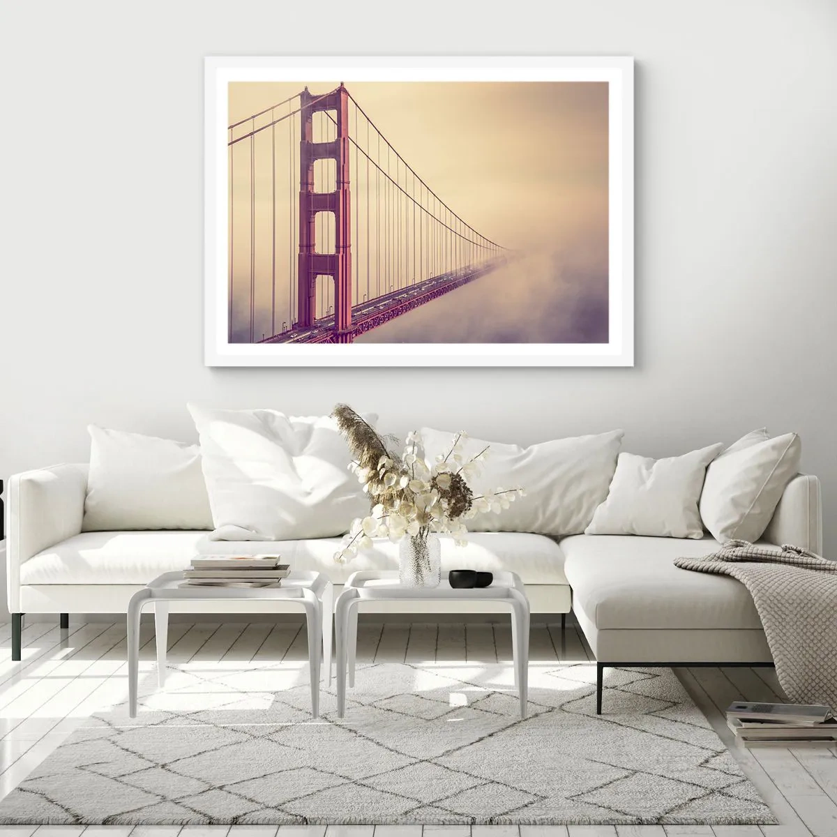 Poster in cornice bianca - Tra il cielo e la terra - 100x70 cm