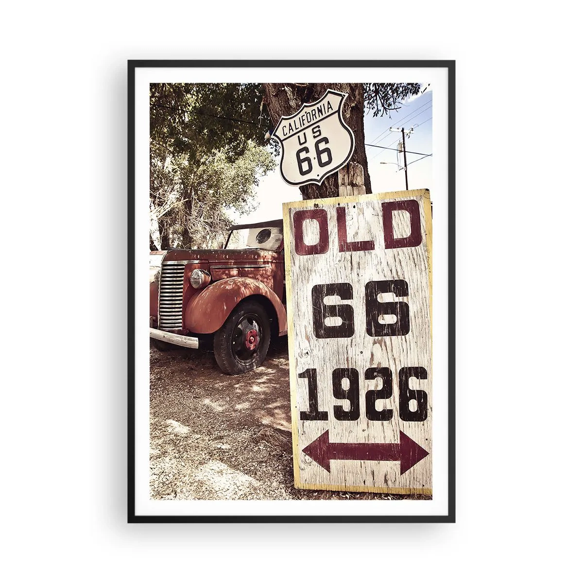 Poster in cornice nera - La leggenda della provincia americana - 70x100 cm