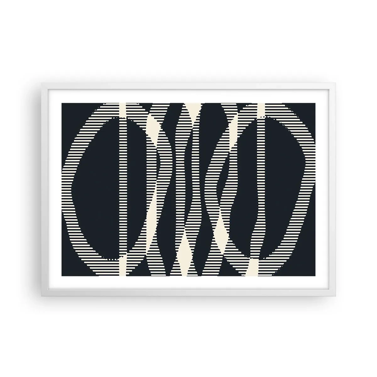 Poster in cornice bianca - Tentativo di rompere l'oscurità - 70x50 cm
