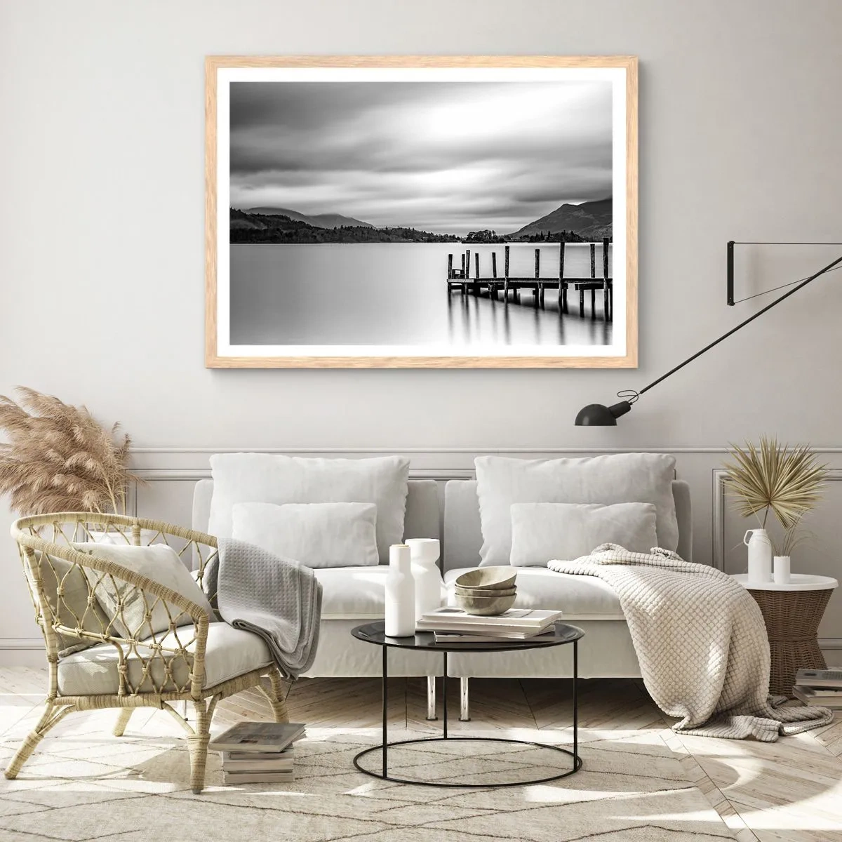 Poster in cornice rovere chiaro - Mitezza e forza - 100x70 cm