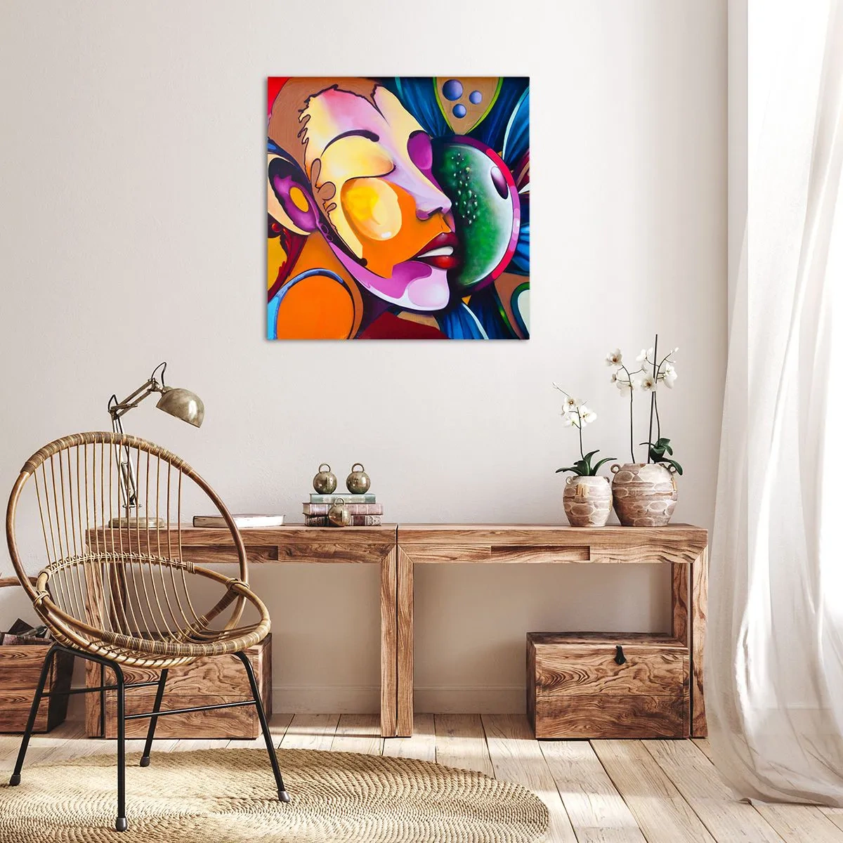 Quadro su tela - Stampe su Tela - Toccare con il colore - 50x50 cm