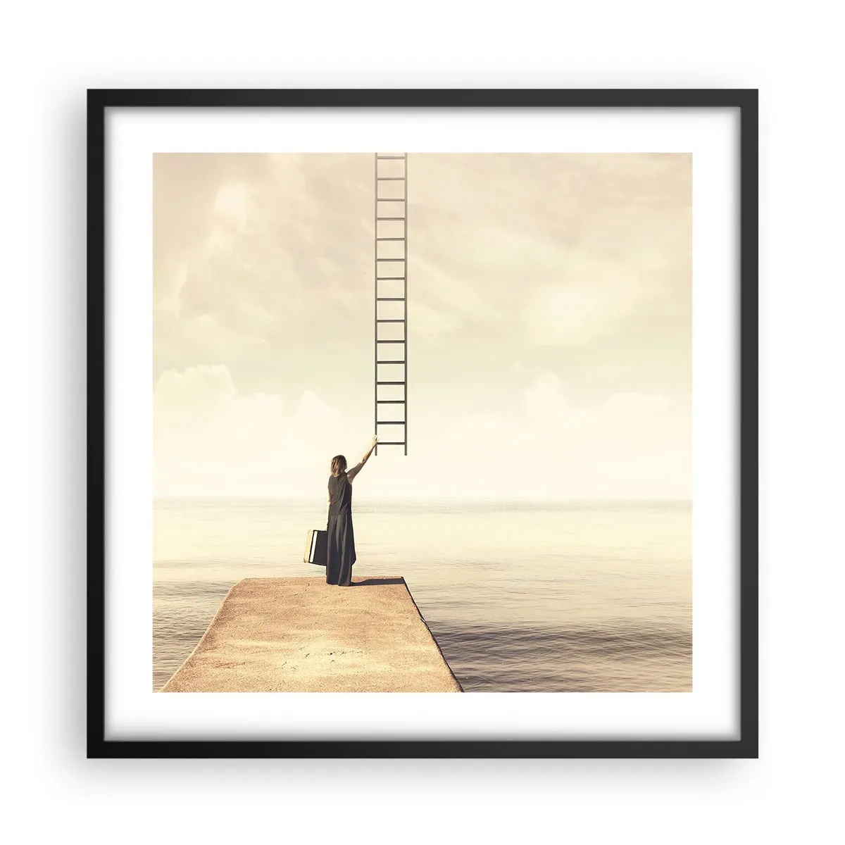 Poster in cornice nera - Viaggio magico - 50x50 cm