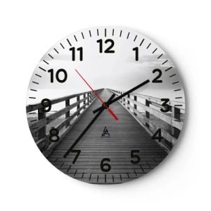 Orologio da parete - Orologio in Vetro - Sempre più lontano - 30x30 cm