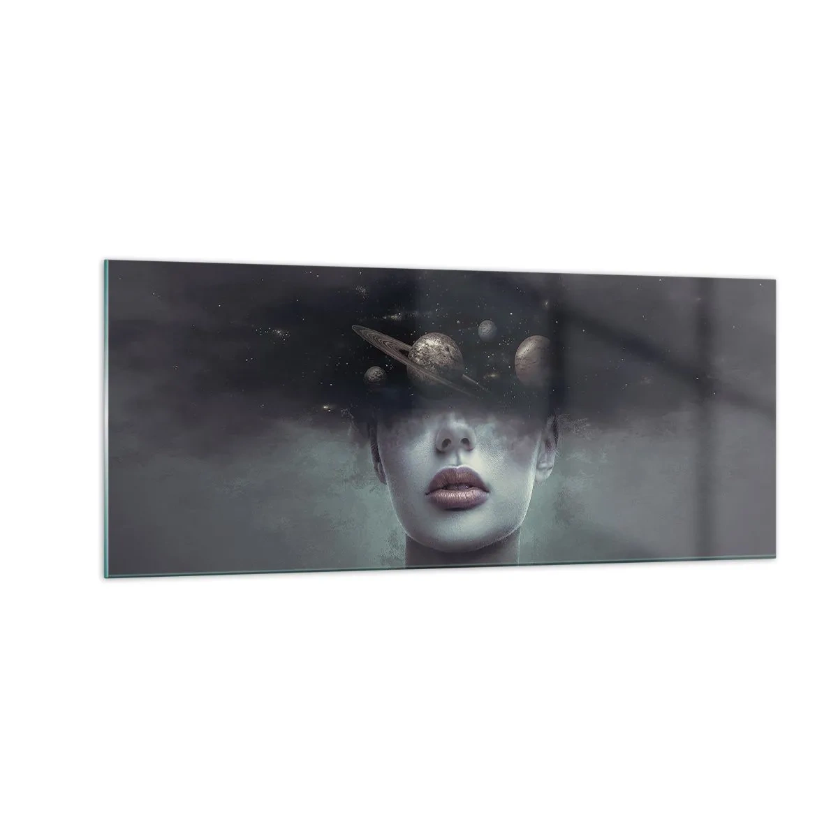 Quadro su vetro - E i pianeti folleggiano... - 100x40 cm