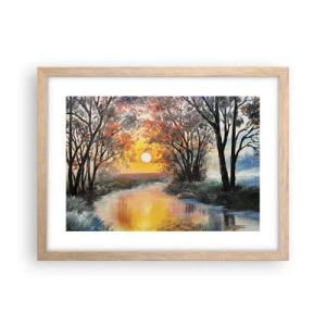 Poster in cornice rovere chiaro - Atmosfera autunnale - 40x30 cm