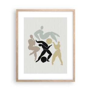 Poster in cornice rovere chiaro - Movimento per la salute e per la bellezza - 40x50 cm