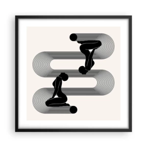 Poster in cornice nera - Simmetria sensuale - 50x50 cm