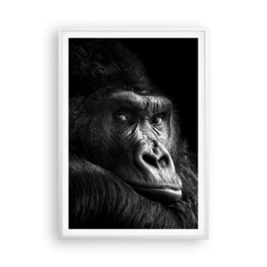 Poster in cornice bianca - E cosa guardi? - 70x100 cm