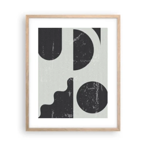 Poster in cornice rovere chiaro - Composizione sopra e sotto - 40x50 cm