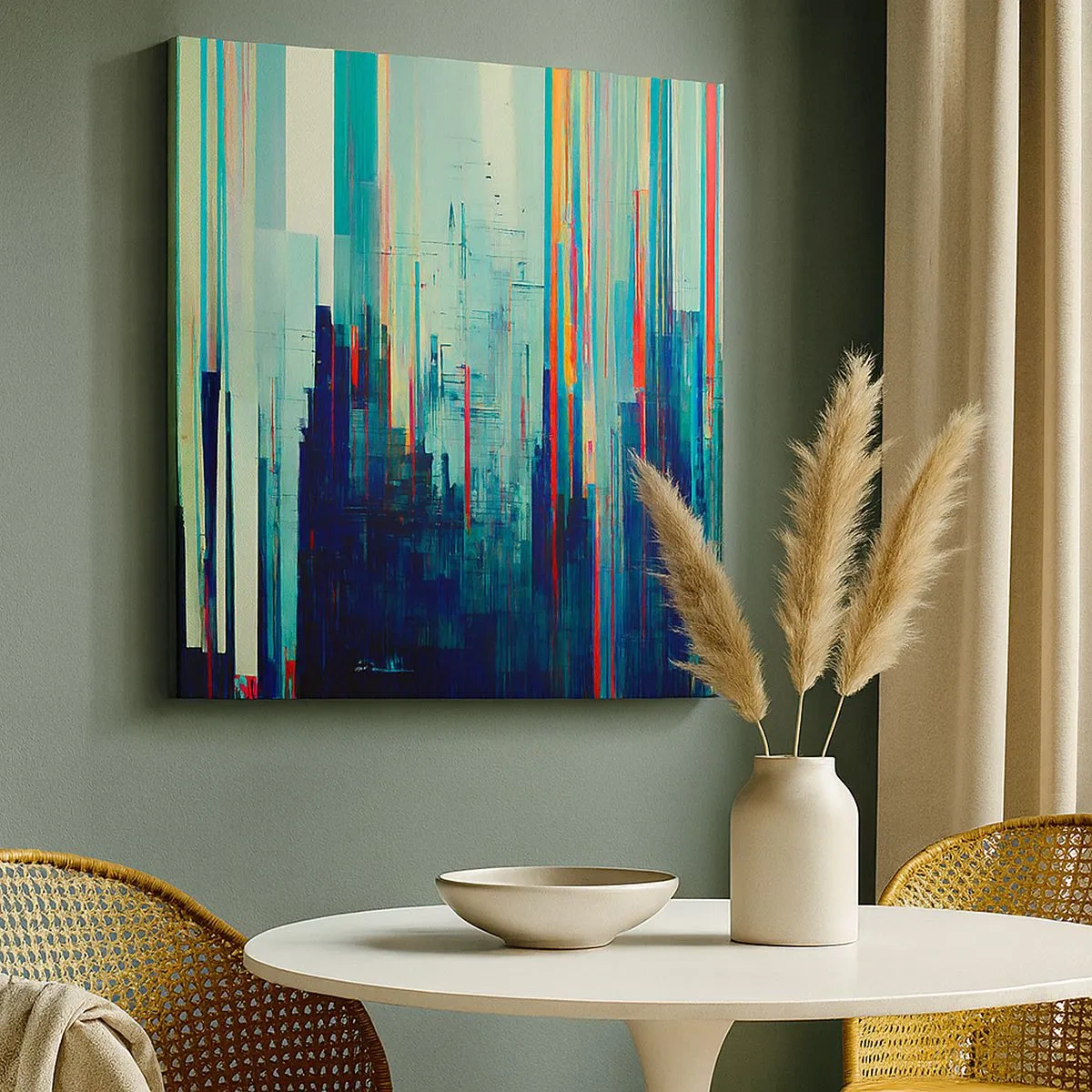 Quadro su tela - Stampe su Tela - Città futuristica - 30x30 cm